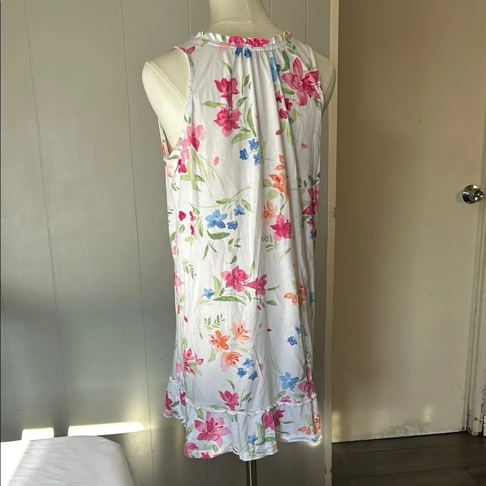 Pink and Blue Ruffled Tiered Halter Sundress